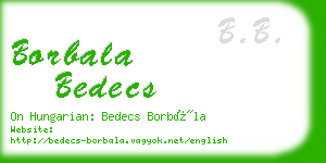 borbala bedecs business card